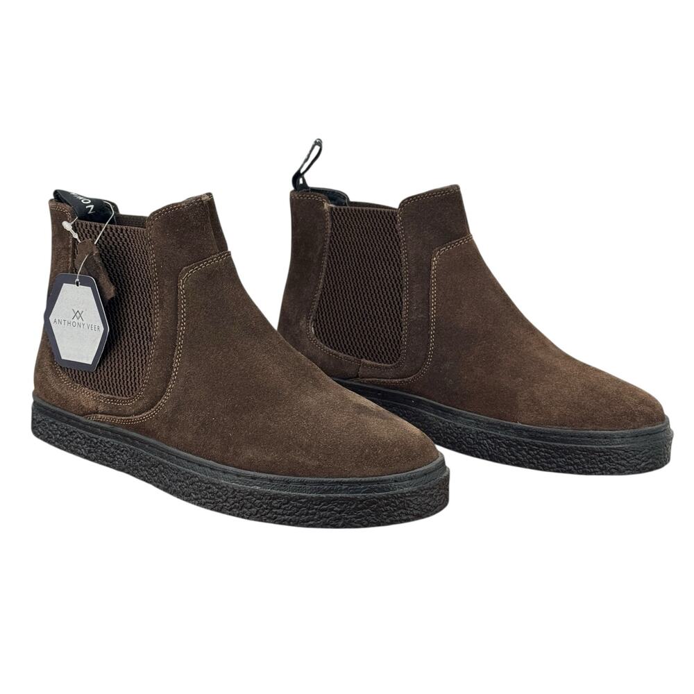 Anthony‎ Veer The Hills Suede Chelsea Boot SZ 8 Men's Brown Pull On Sneakers NEW